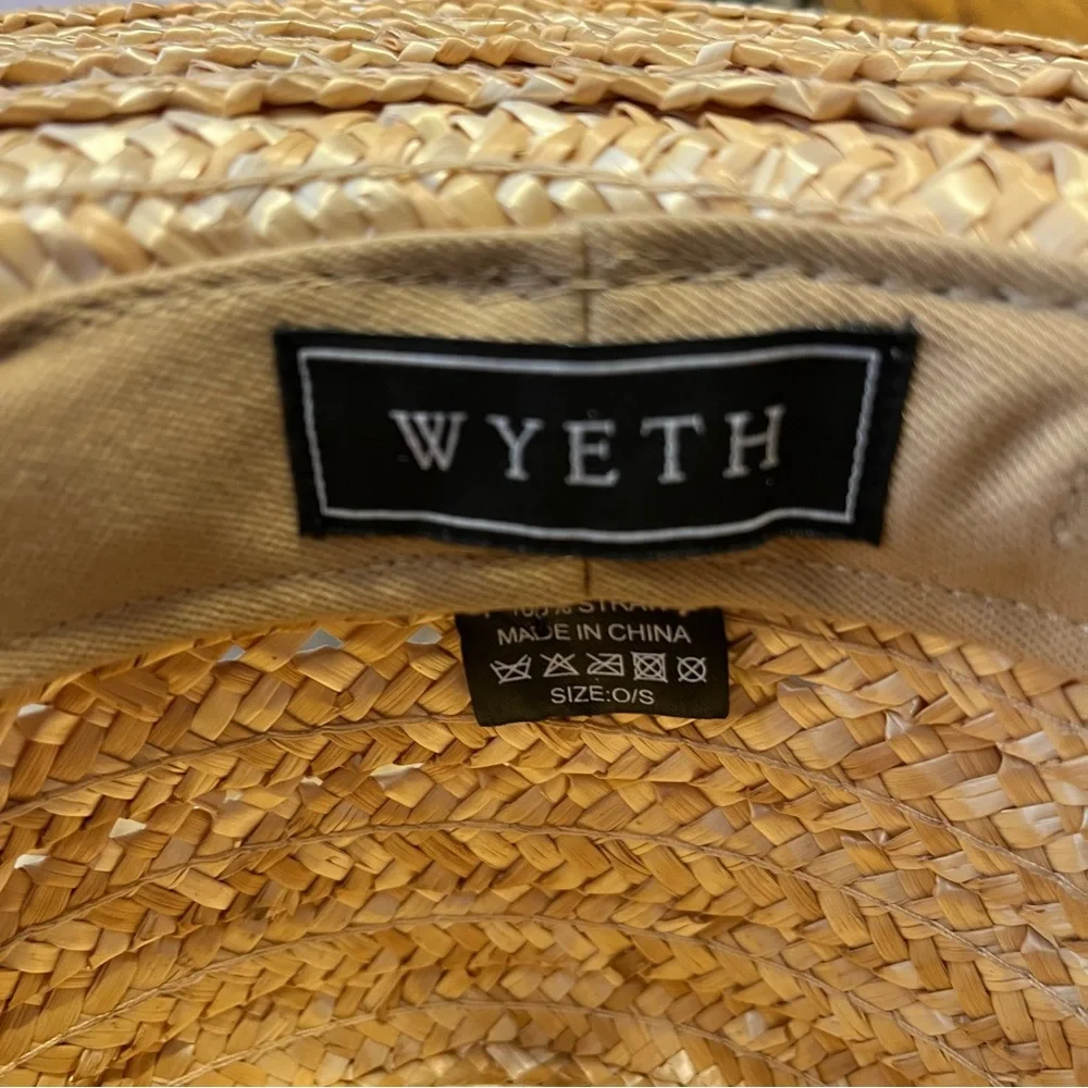 Wyeth by Todd Magill Natural Straw Rancher Hat Tan Leather Band O/S one  size - Picture 8 of 10